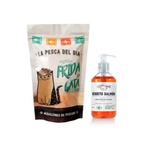 Promocion gatos - Combo 1 (Aceite de salmon + Frida la gata 55 gr.)